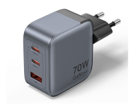 Vention Ładowarka 70W GaN PD 1x USB-A 2x USB-C czarna - 1543402 - zdjęcie 1